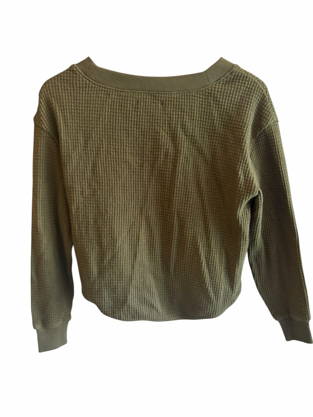 Madewell Brushed Waffle V Neck Tee - Picture 3 of 7